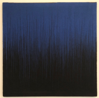 Sofie Dawo_X 1977, 1977, Polyäthylen u. schwarze Wolle, 100 x 96 cm, Kunstsammlung des Saarlandes